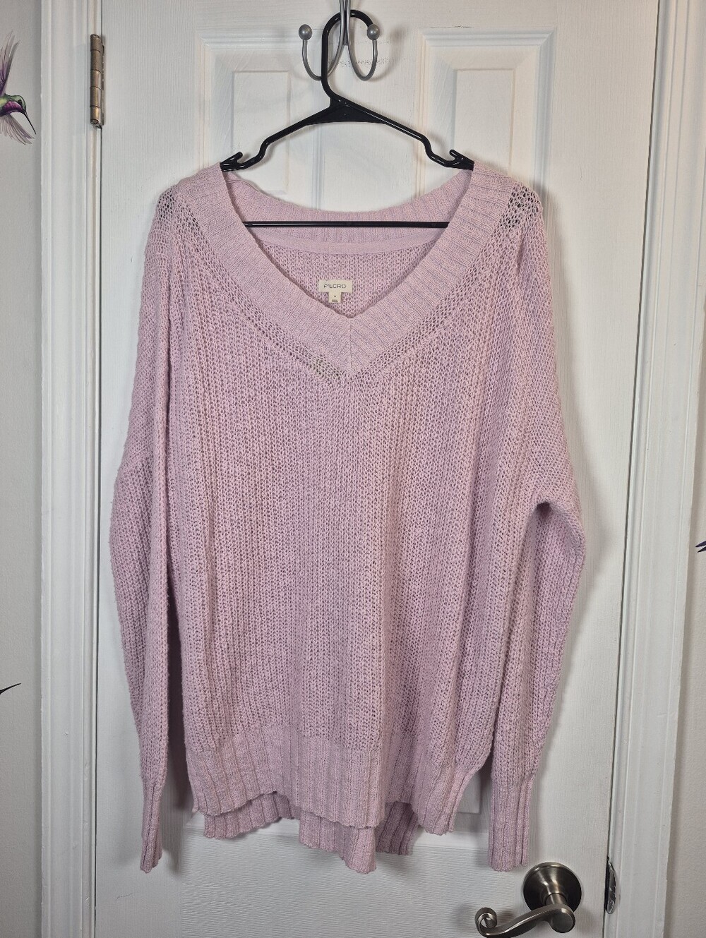 Pilcro Anthropologie Lilac Haze V-Neck Sweater S Coastal Boho
